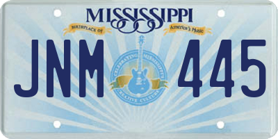 MS license plate JNM445