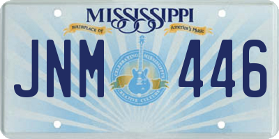 MS license plate JNM446