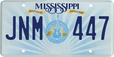 MS license plate JNM447