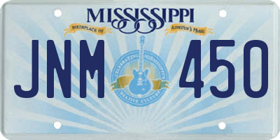 MS license plate JNM450