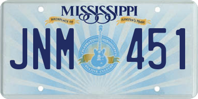 MS license plate JNM451