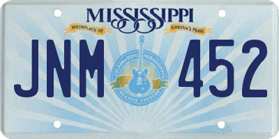 MS license plate JNM452
