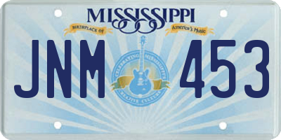 MS license plate JNM453