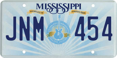 MS license plate JNM454