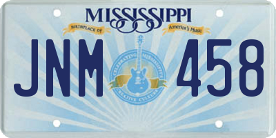 MS license plate JNM458