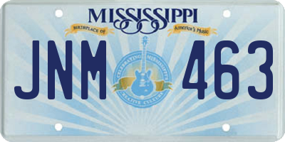 MS license plate JNM463