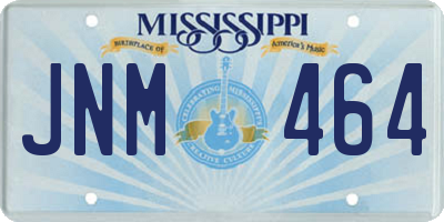 MS license plate JNM464