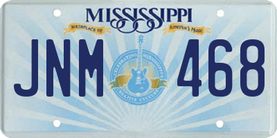 MS license plate JNM468