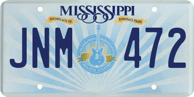 MS license plate JNM472