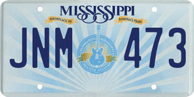 MS license plate JNM473