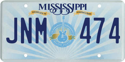 MS license plate JNM474