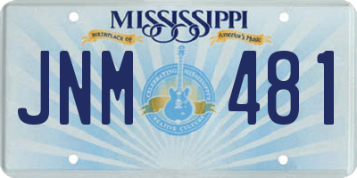 MS license plate JNM481