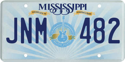 MS license plate JNM482