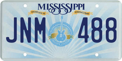 MS license plate JNM488