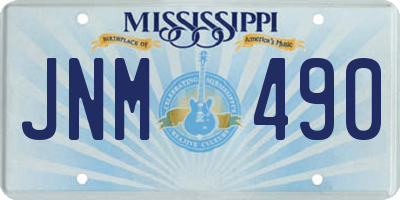 MS license plate JNM490