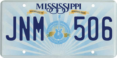 MS license plate JNM506