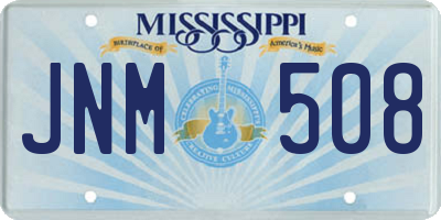 MS license plate JNM508
