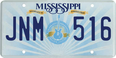 MS license plate JNM516