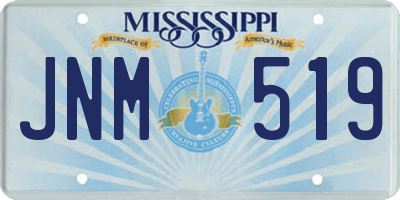 MS license plate JNM519