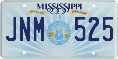 MS license plate JNM525