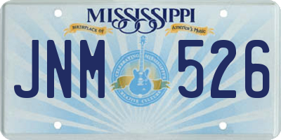 MS license plate JNM526