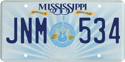MS license plate JNM534