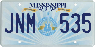 MS license plate JNM535