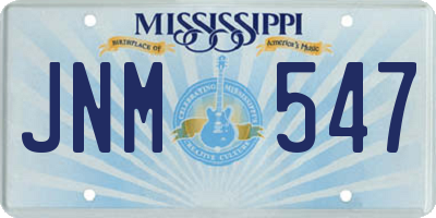 MS license plate JNM547
