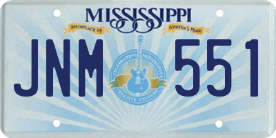 MS license plate JNM551
