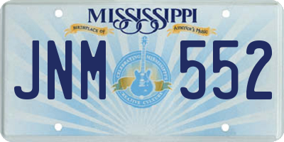 MS license plate JNM552