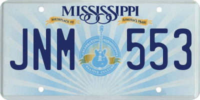 MS license plate JNM553