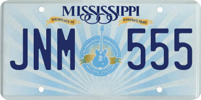 MS license plate JNM555