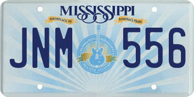 MS license plate JNM556