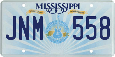MS license plate JNM558