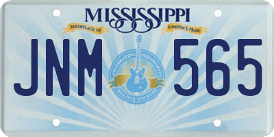 MS license plate JNM565