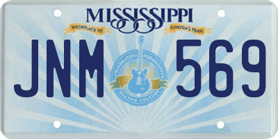 MS license plate JNM569