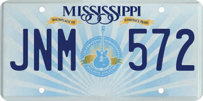 MS license plate JNM572
