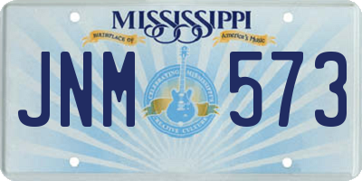 MS license plate JNM573