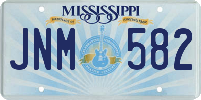MS license plate JNM582