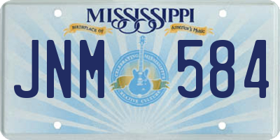 MS license plate JNM584