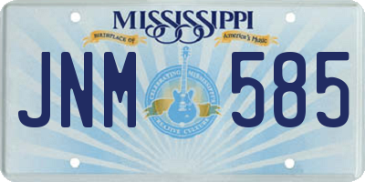 MS license plate JNM585