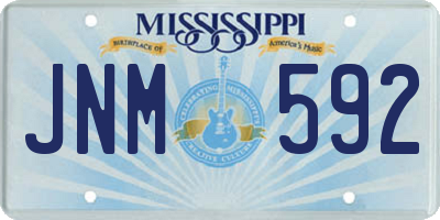 MS license plate JNM592