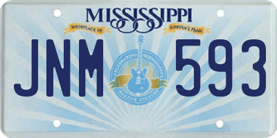 MS license plate JNM593