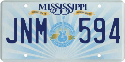 MS license plate JNM594