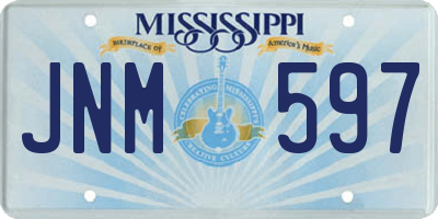 MS license plate JNM597