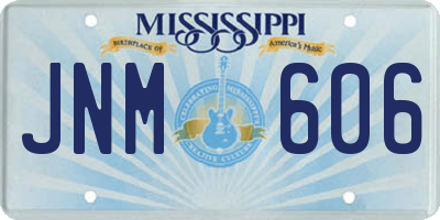 MS license plate JNM606