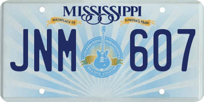 MS license plate JNM607