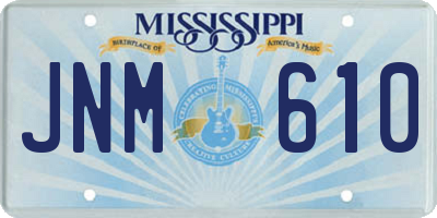 MS license plate JNM610