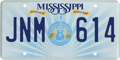 MS license plate JNM614