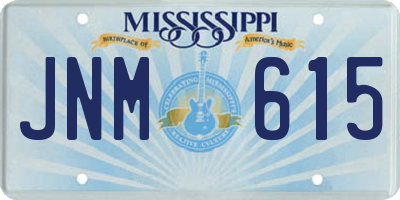 MS license plate JNM615